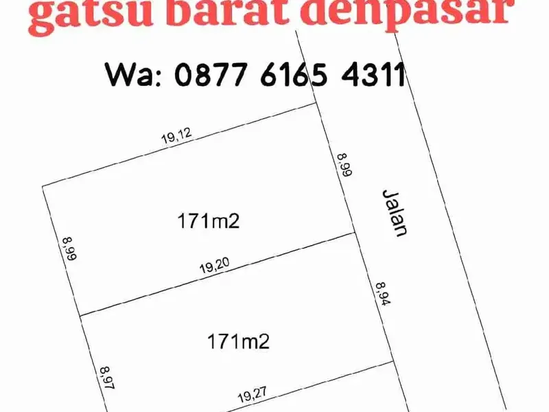 Tanah kecil di gn Catur Denpasar Barat - Bali in Bali