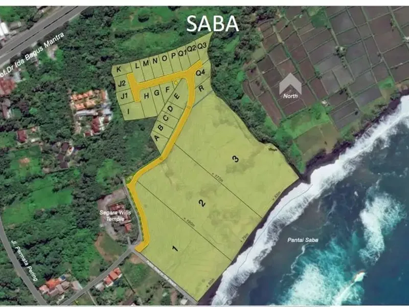Dijual Tanah Kavling Pantai Saba Beach - Real Estate in Bali