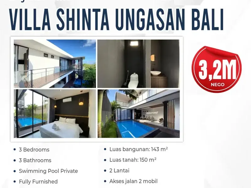 DIJUAL VILLA MODERN MEWAH – VILLA SHINTA UNGASAN BALI - Bali in Bali