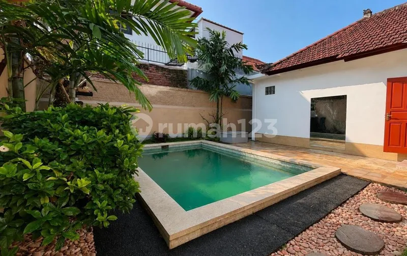 Villa Sanur 2 Bedrooms With Pool And Garden Semi Furnish - Real Estate in Bali