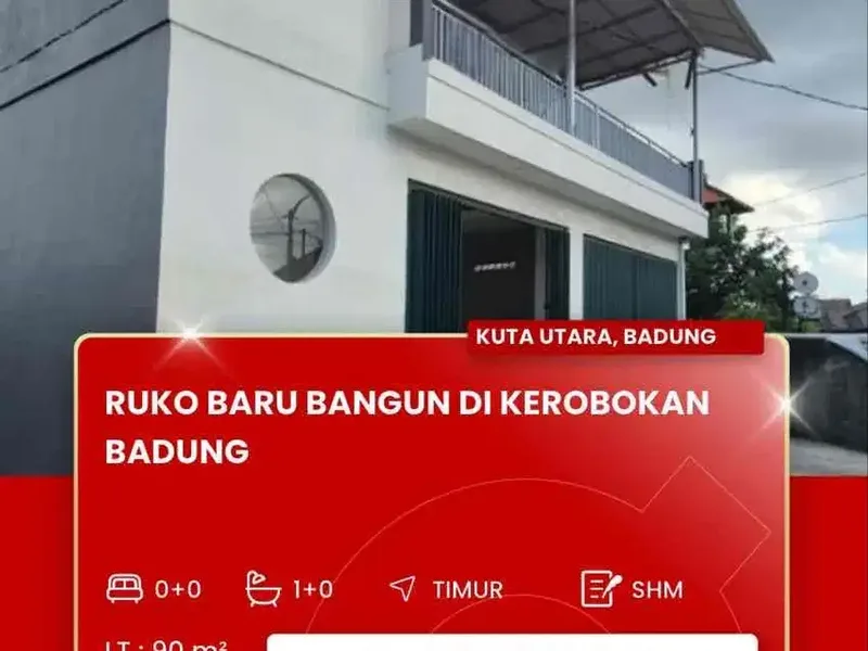 DISEWAKAN RUKO BARU DAERAH KEROBOKAN BADUNG BALI - Real Estate in Bali