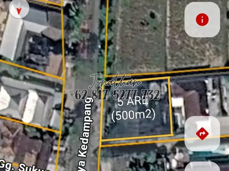 TANAH SEWA STRATEGIS DI JALAN RAYA KEDAMPANG – LUAS 5 ARE COCOK UNTUK USAHA ATAU INVESTASI - LLSA - Real Estate in Bali