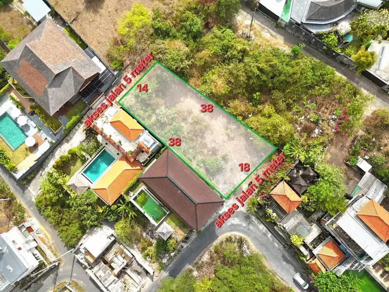 Tanah Nusa dua 800 meter dari Poktekpar Pariwisata Bali dapat 2 Akses Jalan - Bali in Bali