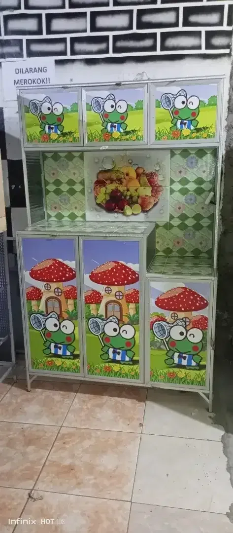 Rak piring 3 pintu almunium karakter - Home & Garden in Bali