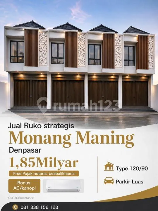 Jual Ruko Strategis Monang Maning Pemecutan Denpasar Barat Bali - Bali in Bali