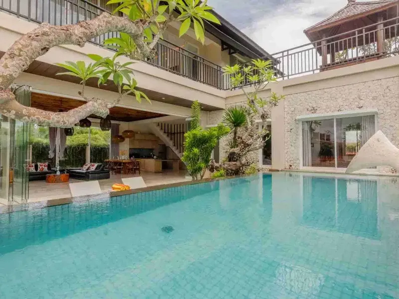 for sale villa modern style ocean and GWK view at Kampial Kutuh Kuta Selatan - Real Estate in Bali