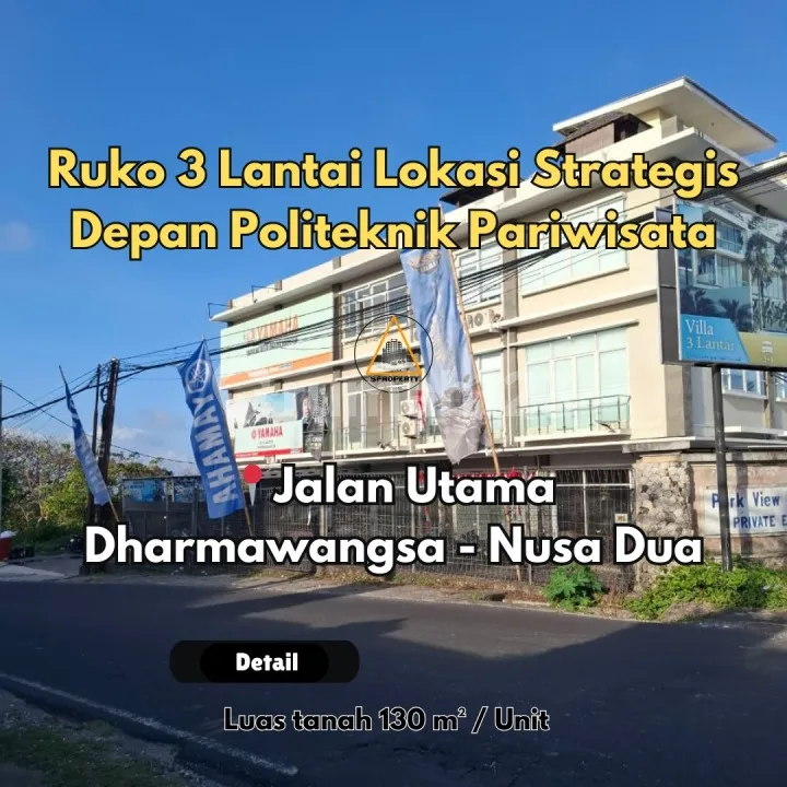 3 UNIT RUKO LANTAI 3 LOKASI STRATEGIS DI JALAN UTAMA DHARMAWANGSA - Real Estate in Bali