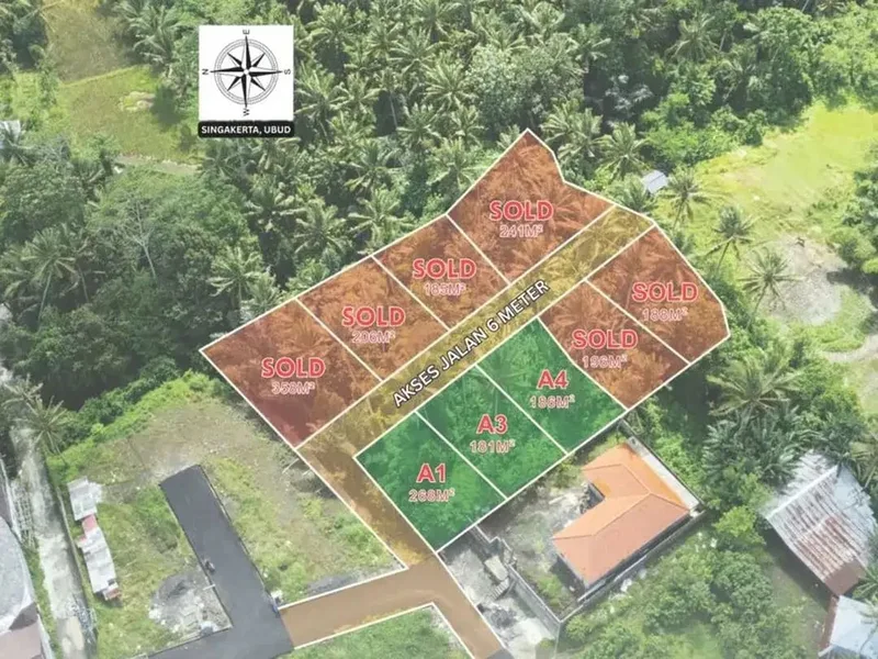 DIJUAL TANAH KAVLING UBUD SINGAKERTA 2 - Real Estate in Bali