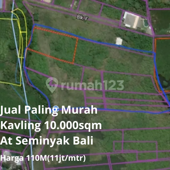 Jual Paling Murah Lolasi Super Strategis Kavling 10.000sqm at Sunset Road Seminyak Bali,harga 110M - Real Estate in Bali
