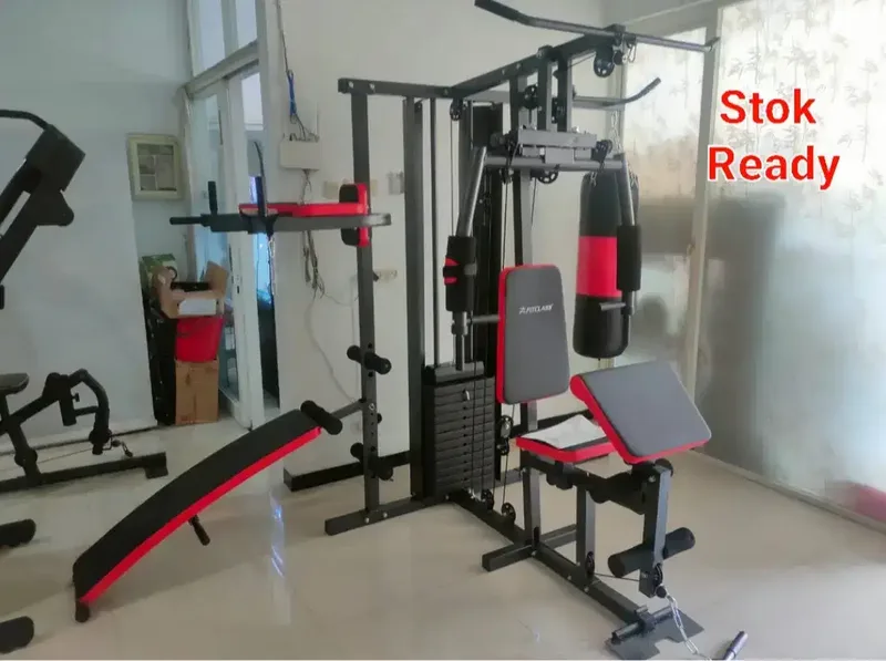 [ BISA COD ] PROMO Home Gym 3 sisi+Beban + Samsak - Bali in Bali