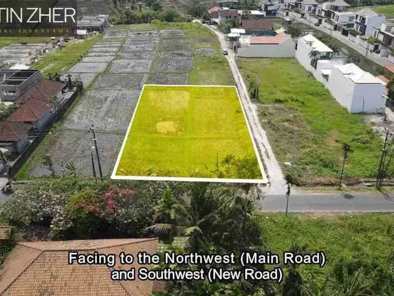 TANAH PREMIUM VIEW SAWAH Jl.RAYA PANTAI CEMAGI BADUNG BALI - Real Estate in Bali