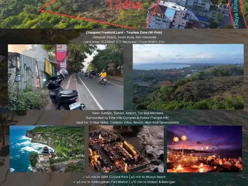 Tanah pemandangan laut dan airport dijual - Bali in Bali