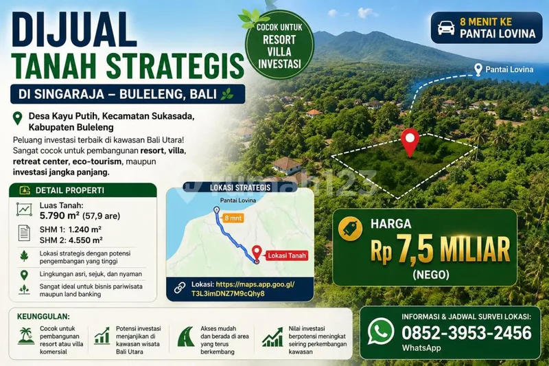 Dijual Tanah Strategis di Singaraja - Buleleng, Bali | Rg 315 - Real Estate in Bali