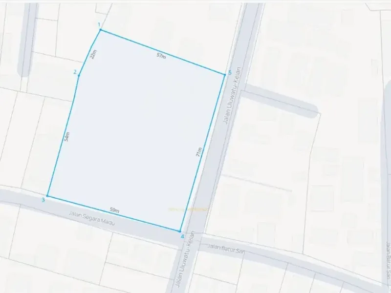TANAH KOSONG DI JL RAYA ULUWATU KEDONGANAN BADUNG DEKAT MALL - Real Estate in Bali