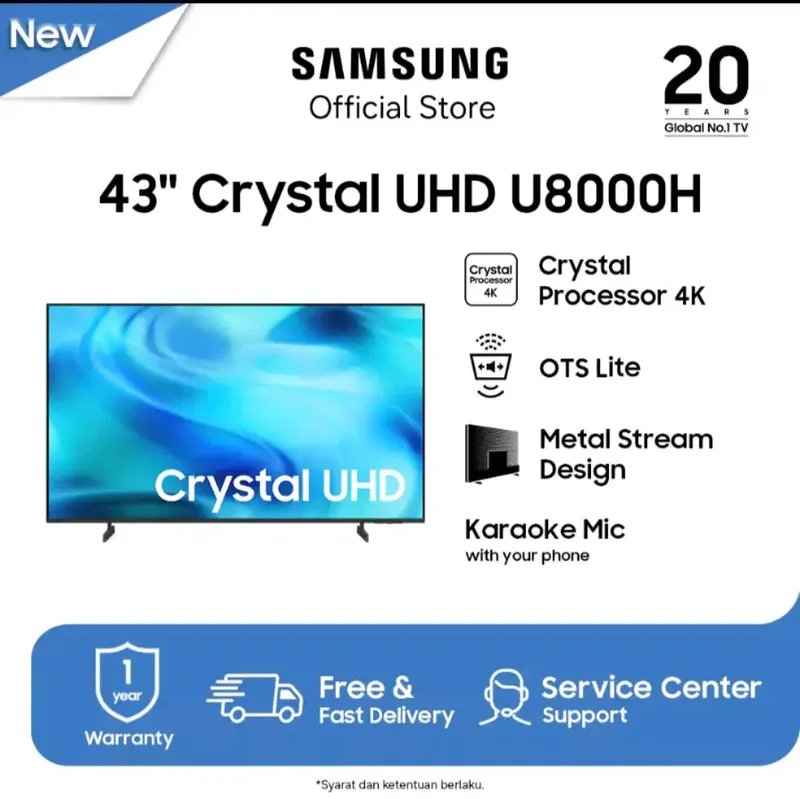 Samsung 43 SmartTV 4K UHD Netflix YouTube Digital Garansi Resmi BARU - Electronics in Bali