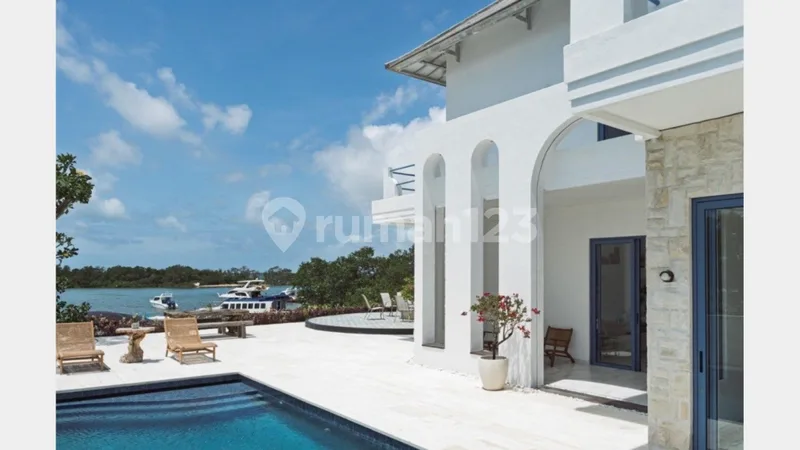 Santorini-Style Villa With Ocean And Boat Views - Real Estate in Bali