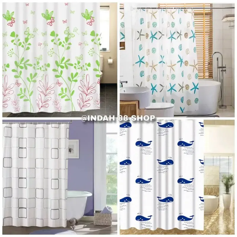 Tirai Kamar Mandi / Shower Curtain Murah - Home & Garden in Bali