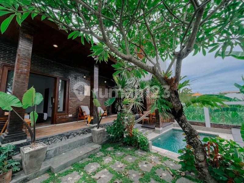 2br Leasehold Yearly Tropical Villa View Sunset Sawah Canggu - Real Estate in Bali
