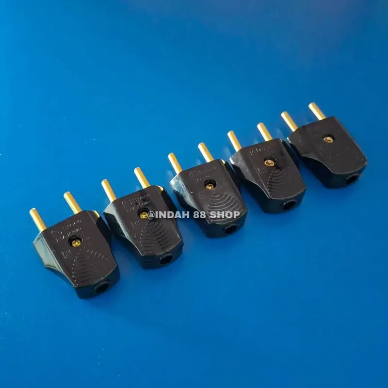 Steker Gepeng Hitam Biasa Broco / Two Pole Plug Broco - Electronics in Bali