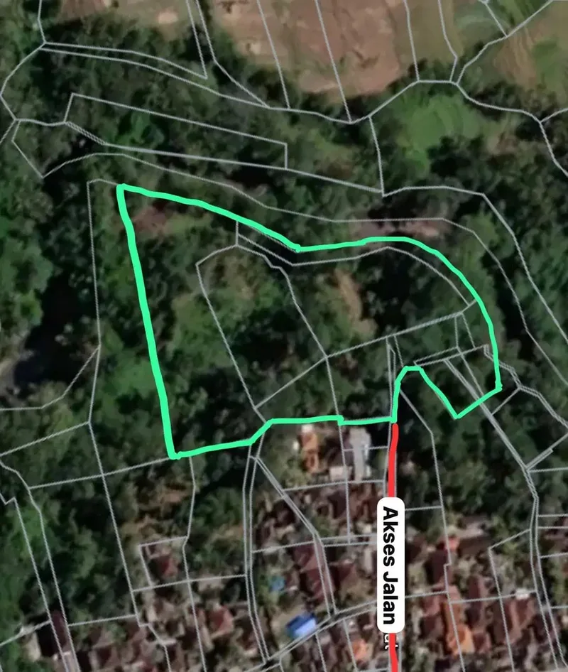 Tanah 1 Hektar View Sawah & Sungai Strategis di Cempaka Tabanan - Real Estate in Bali