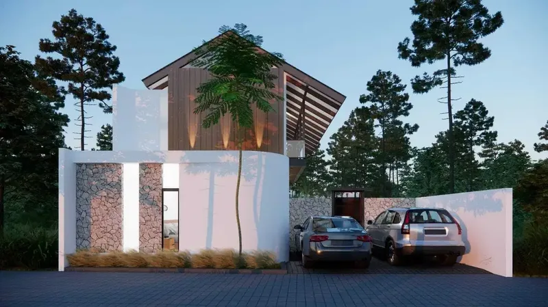 HUNIAN VILLA MODERN TROPIS 3BR LOKASI DEKAT BEACH JIMBARAN - Real Estate in Bali