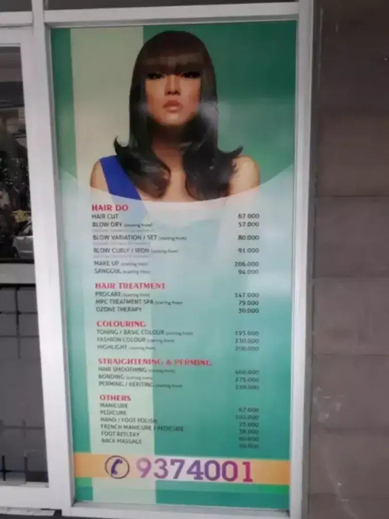 Cetak stiker vynil printting untuk usaha anda sedia sanblas&kaca film - Services in Bali