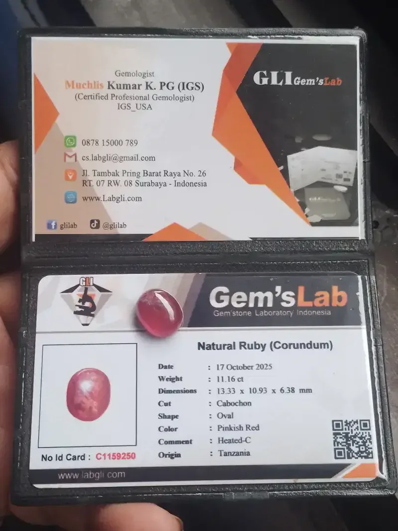 Dijual batu permata natural rubi corundum dan memo card - Hobbies & Sports in Bali