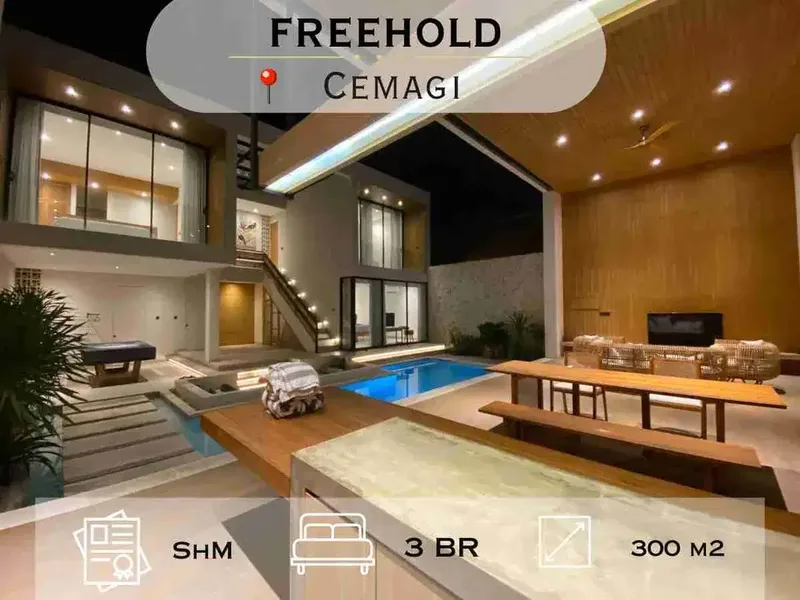 Dijual Villa Modern Style, 2 Lantai Lokasi Cemagi Bali - Real Estate in Bali