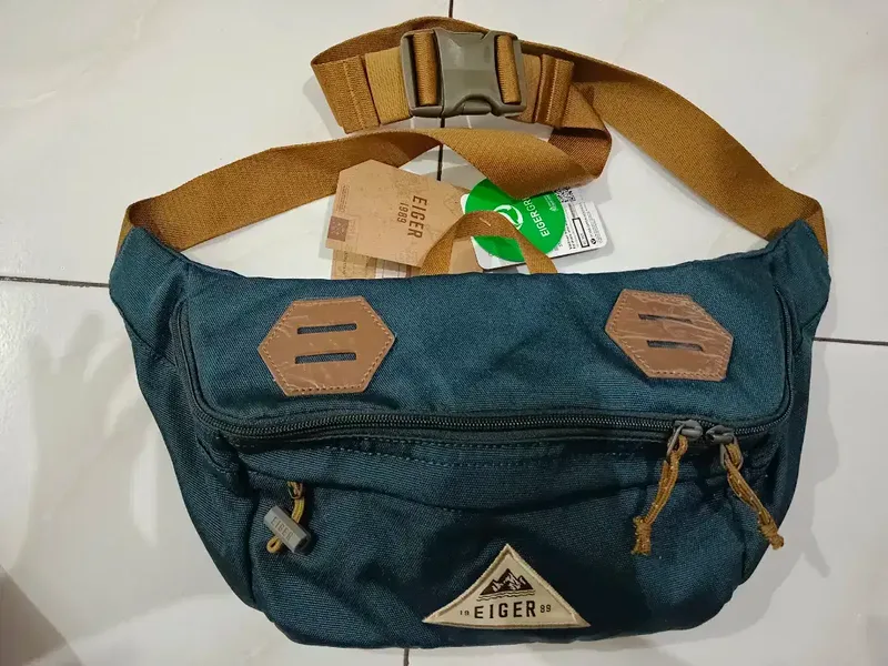 TAS EIGER 100% ORIGINAL(Waistbag,slempang,pinggang) Uk.4L 44.5x17x10cm - Fashion in Bali