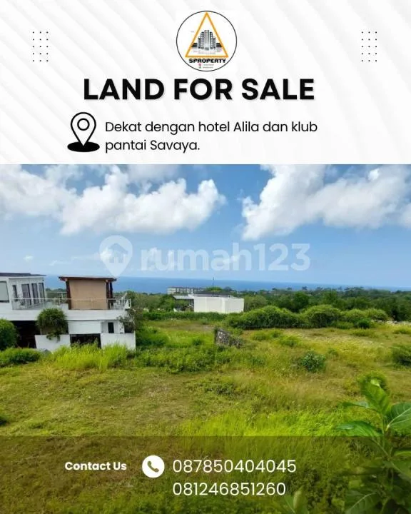 Land For Sale Unblock View At Uluwatu, Close To Alila Hotel And Savaya Beach Club. - Bali in Bali