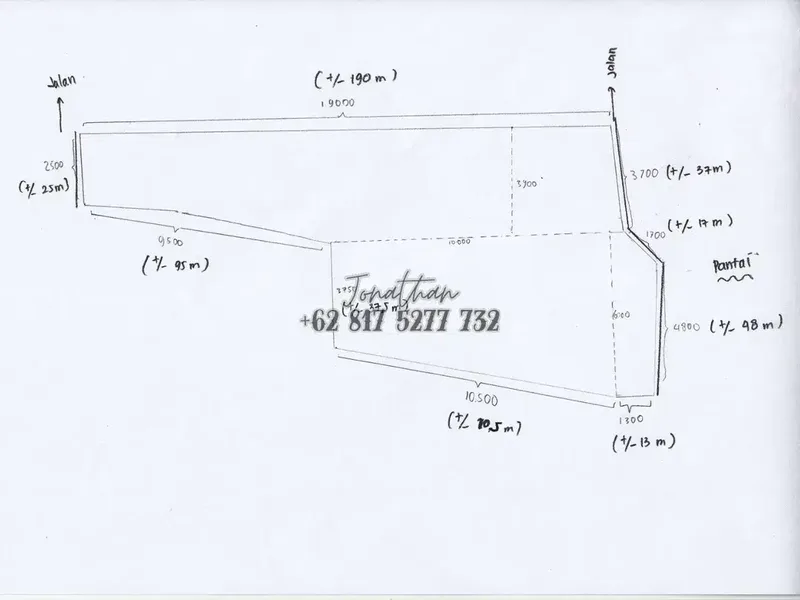 Beachfront Land 15020 m2 Sebelah Conrad Nusa Dua Benoa - Bali in Bali