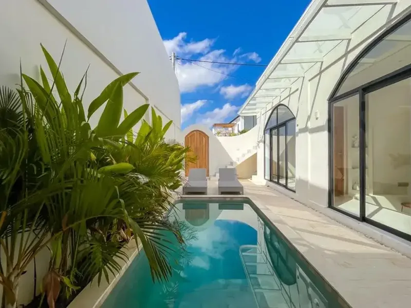 Leasehold - Elegant 2-Bedroom Leasehold Villa with Rooftop Terrace, Balangan, Pecatu, Bali - Real Estate in Bali