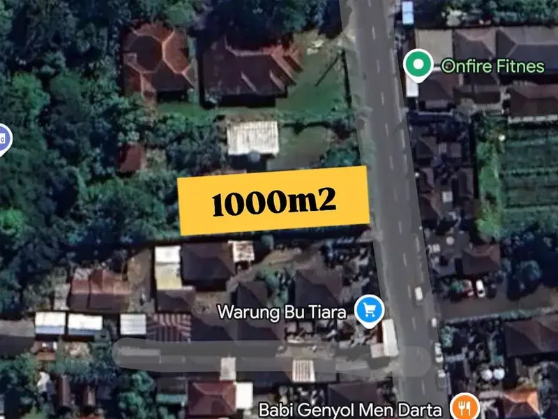 TANAH BONUS BANGUNAN KECIL DI JL UTAMA MEKARSARI TABANAN DEKAT RS - Real Estate in Bali