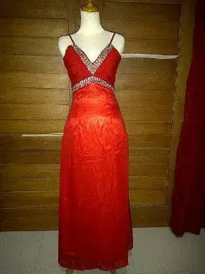 Baju Pesta Merah Brilliant - Fashion in Bali