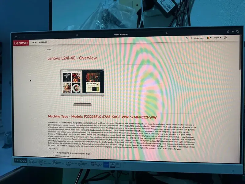 Lenovo L24i-40 - Monitor IPS untuk PC / Laptop FHD 100Hz - Electronics in Bali