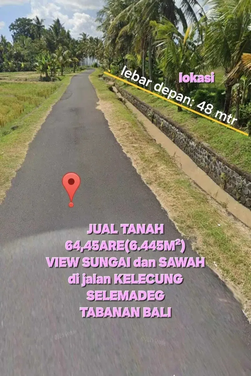 Jual tanah 6445m2 tegal megkeb tabanan - Bali in Bali