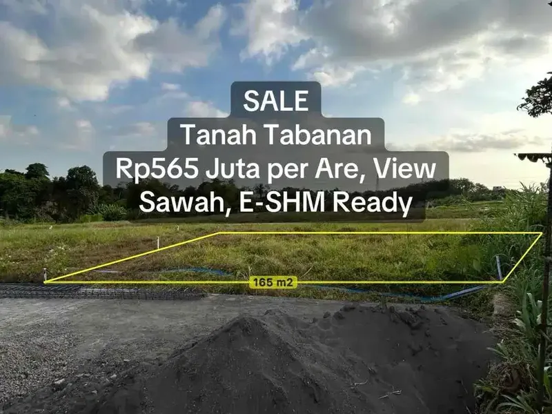 SALE Tanah 1,65 Are Zona Kuning Pandak Gede Tabanan - Bali in Bali