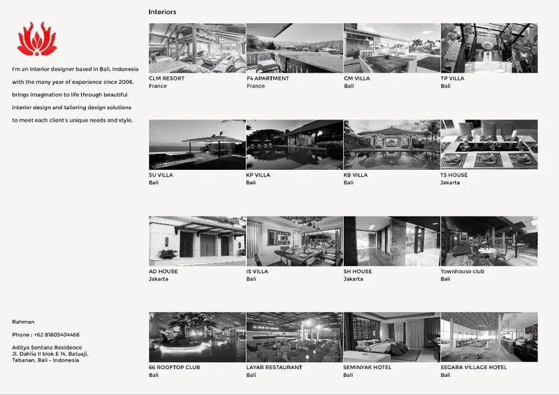 Jasa desain interior arsitektural di Indonesia - Services in Bali
