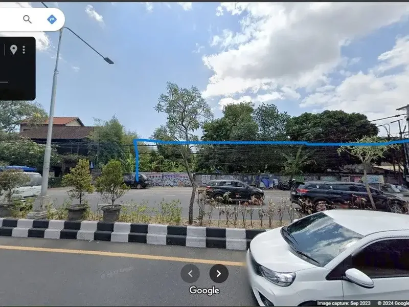 MAIN ROAD 2230m2 COMMERCIAL LAND IMAM BONJOL SELATAN, DENPASAR - DEPAN DEALER MITSUBISHI - Real Estate in Bali