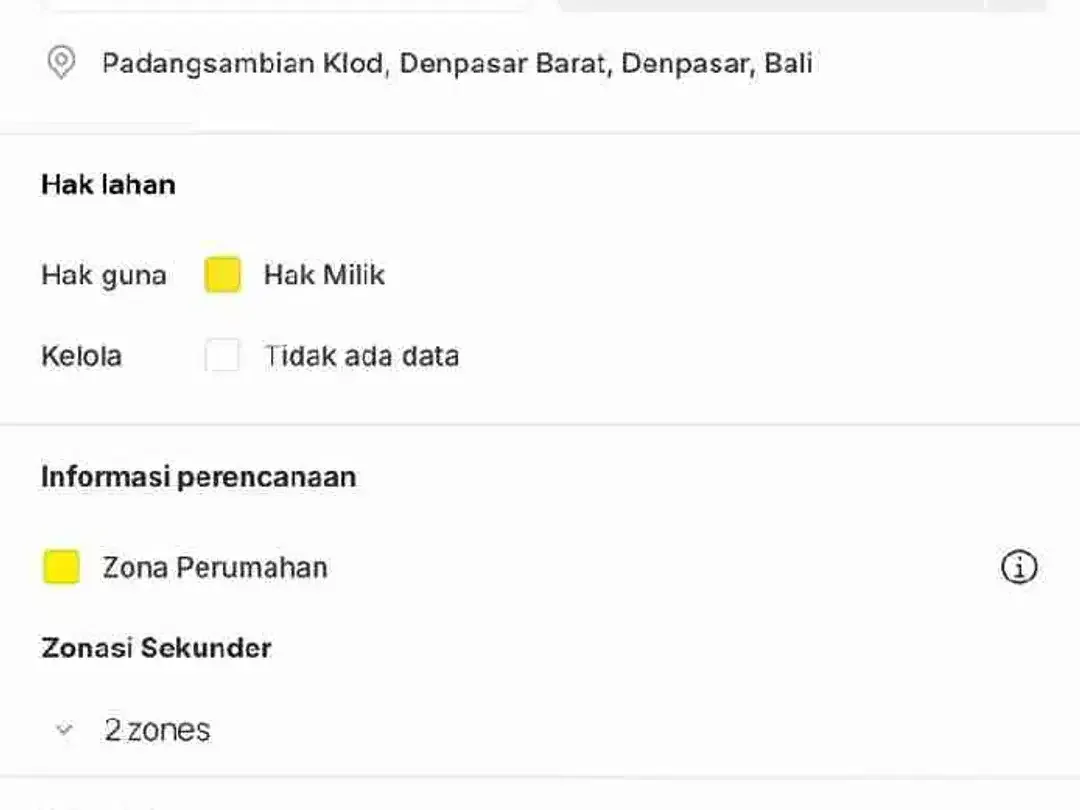 Tanah premium 9,85are GUNUNG SALAK pradasari dekat seminyak  Kawasan villa elite kerobokan 875jt/are - Image 5 of 6