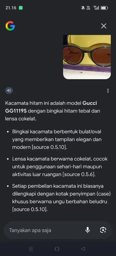 Gucci G1119S ori like new - Image 1 of 8