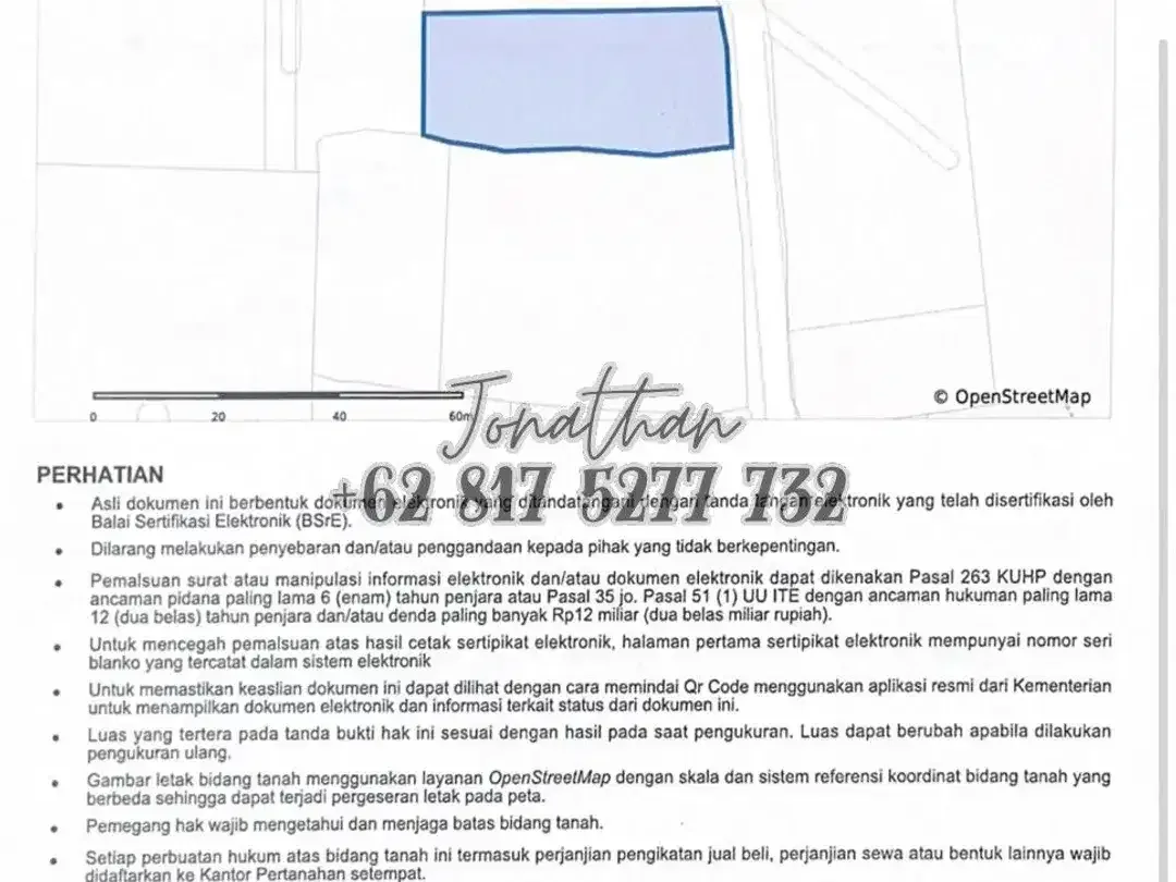 Dijual Tanah 10,4 Are Zona Pariwisata Bingin Pecatu - LSZK - Image 4 of 7