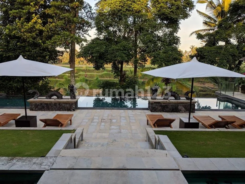 Villa Mewah Luas Furnished With Pool View Sungai dan Sawah, Ubud - Image 1 of 4