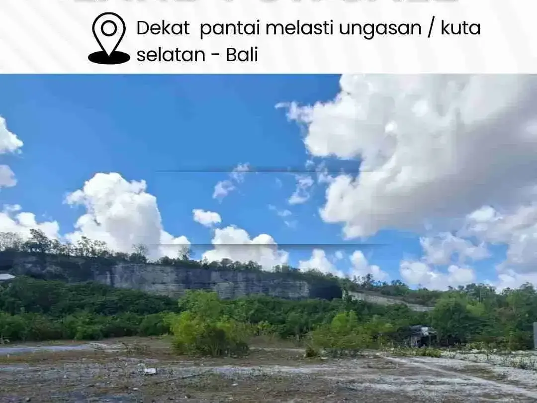 Dijual tanah dekat Pantai Melasti Ungasan / Kuta Selatan - Bali - Image 1 of 6