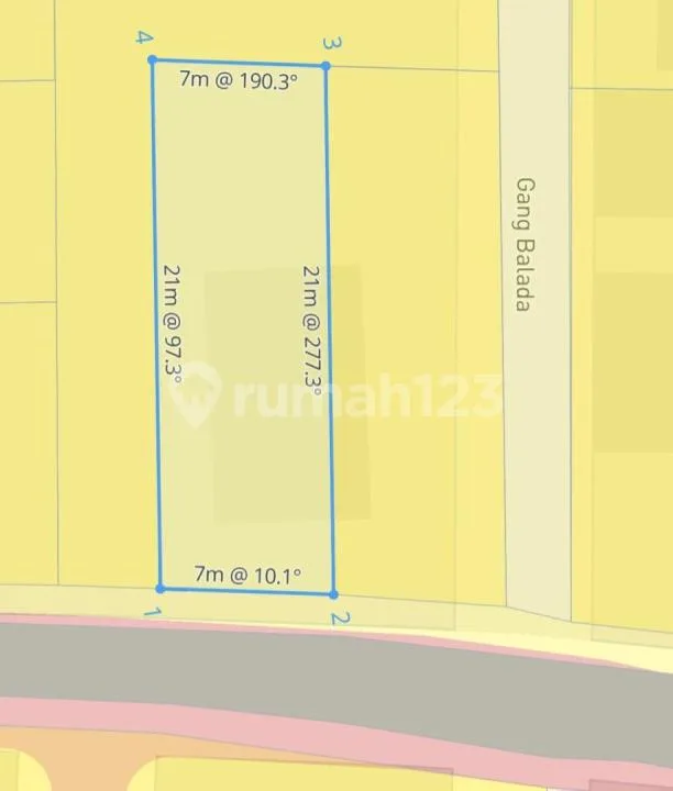 Dijual Tanah Kosong Lokasi Kerobokan Dekat ke Bali Kiddy School/Seminyak Bidadari/Petitenget / Umalaslingkungan Villa /Guesthouse / Cafe Dll - Image 4 of 4