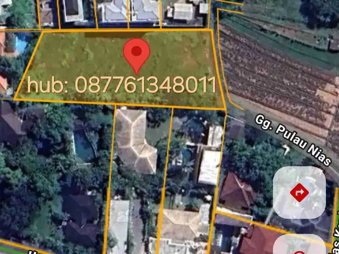Jual tanah 21 are di Umalas ii Kerobokan Seminyak Bali, view sawah, ITR kuning - Image 3 of 10