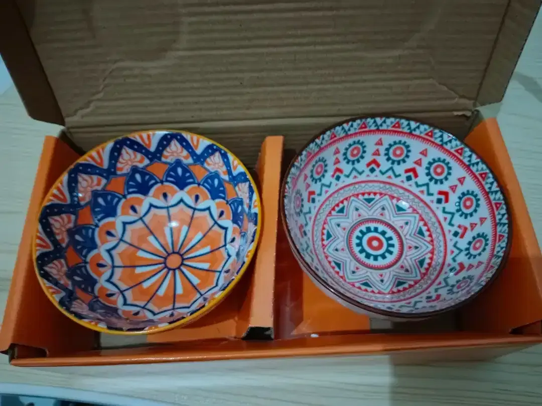 Mangkuk set premium Bahan keramik tebal(mangkok 2+4 sumpit)box hampers - Image 1 of 4