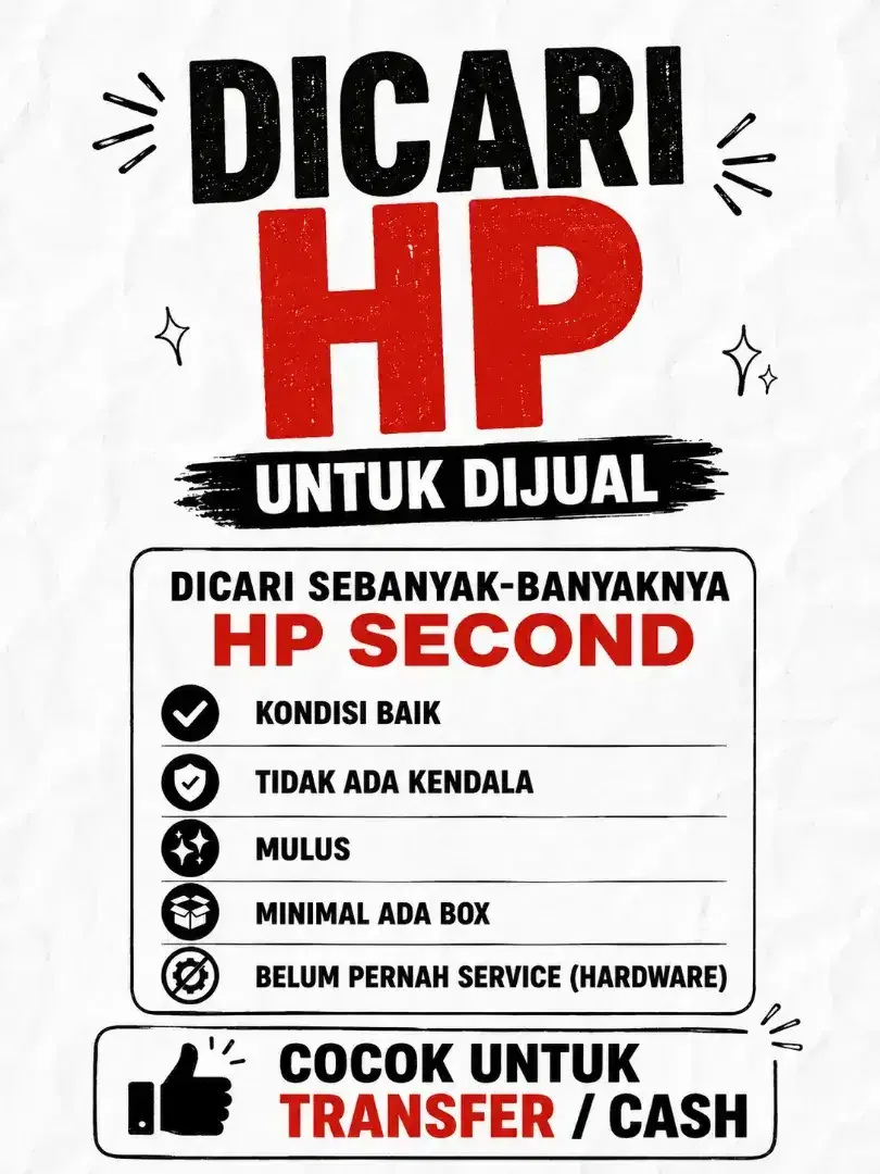 jual beli hp second, dicari hp second untuk dijual - Image 1 of 1