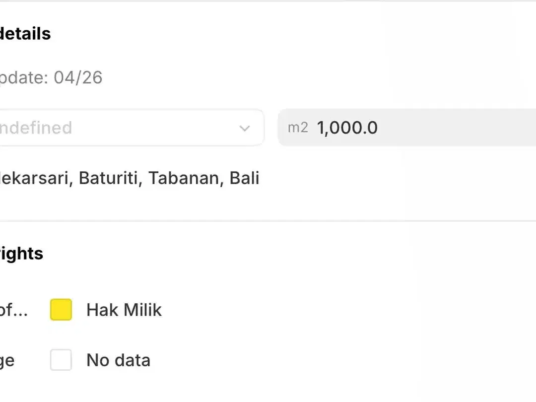 TANAH BONUS BANGUNAN KECIL DI JL UTAMA MEKARSARI TABANAN DEKAT RS - Image 4 of 8