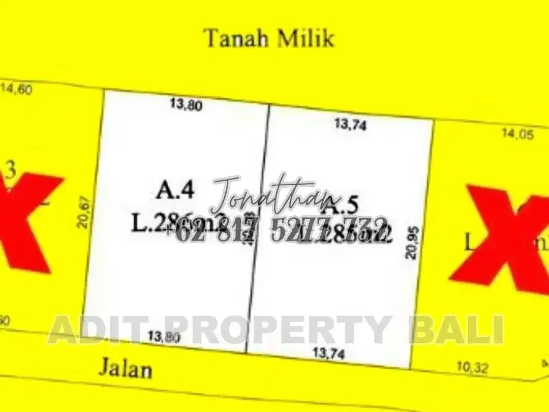 Dijual Tanah Kavling Bidadari Seminyak SHM Lingkungan Villa - LSADT - Image 7 of 7